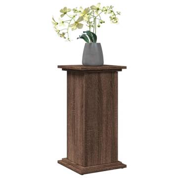 Display Stand with Storage - Brown Oak Engineered Wood | HipoMarket