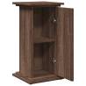 Display Stand with Storage - Brown Oak Engineered Wood | HipoMarket