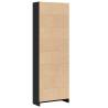 Stylish Black Bookcase 60x24x176 cm - Durable Engineered Wood