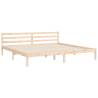 Solid Wood Bed Frame with Headboard 200x200 cm - Hipo Market