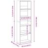 Bookcase Artisan Oak 60x30x189 cm - Stylish Storage Solution