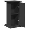 Display Stand with Storage - Black Engineered Wood (31x30x60 cm)