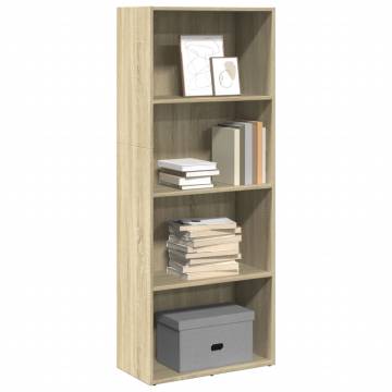 Bookcase Sonoma Oak 60x30x152 cm - Engineered Wood Storage