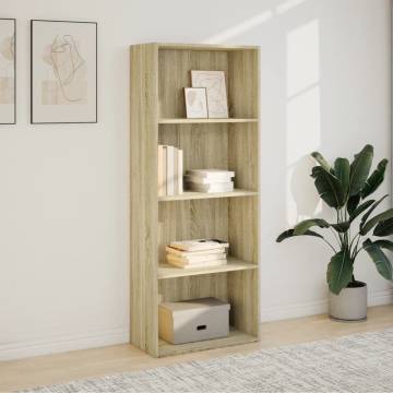 Bookcase Sonoma Oak 60x30x152 cm - Engineered Wood Storage