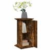 Display Stand with Storage - Smoked Oak, 31x30x60 cm