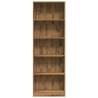 Stylish Artisian Oak Bookcase - 60x24x176 cm Engineered Wood