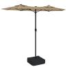 Double-Head Parasol Taupe 316x240 cm - Elegant Sun Protection