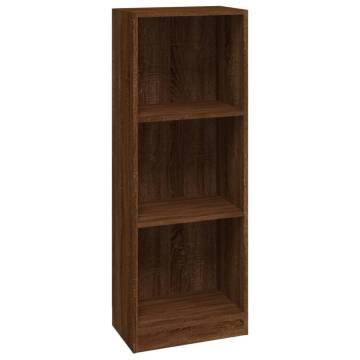 3-Tier Book Cabinet Brown Oak | Stylish Storage Solution