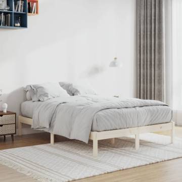 Solid Wood Pine Bed Frame 137x190 cm - No Mattress