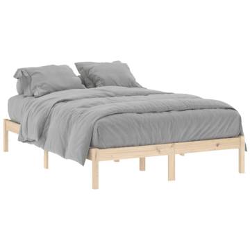 Solid Wood Pine Bed Frame 137x190 cm - No Mattress