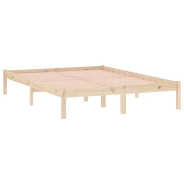 Solid Wood Pine Bed Frame 137x190 cm - No Mattress