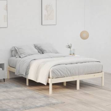 Solid Wood Pine Bed Frame 137x190 cm - No Mattress