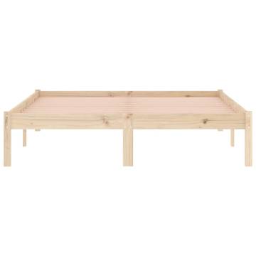 Solid Wood Pine Bed Frame 137x190 cm - No Mattress