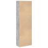 Concrete Grey Bookcase - 60x30x189 cm Engineered Wood Storage