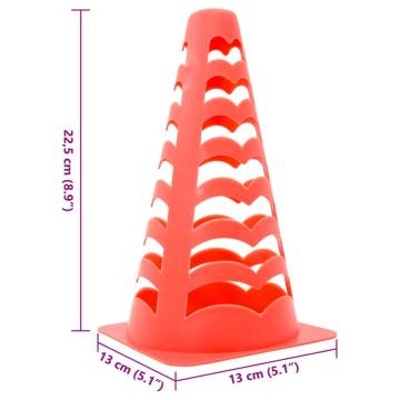 Football Cones 6 pcs Stackable Orange for Fun Training