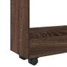 Narrow Storage Trolley 3 Tier Brown Oak - Stylish & Practical