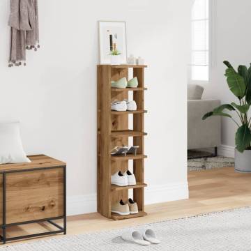 Shoe Cabinet Artisan Oak - 28x27x102 cm | Durable Storage