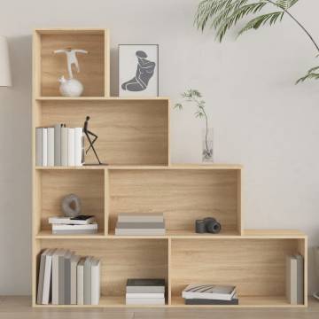 Book Cabinet Room Divider in Sonoma Oak - 155x24x160 cm