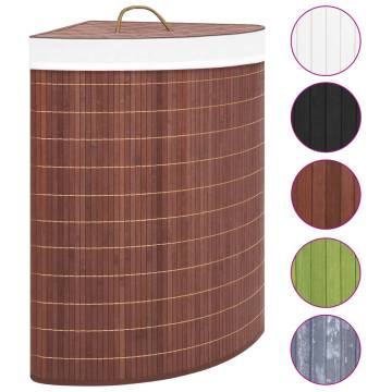 Bamboo Corner Laundry Basket Brown 60 L - Stylish & Practical