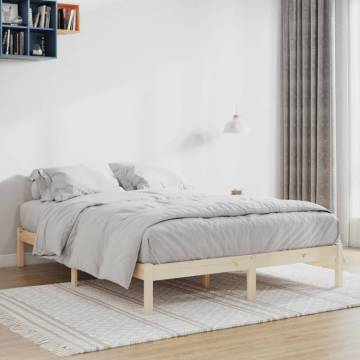 Solid Wood Pine King Bed Frame - 193x203 cm | HipoMarket