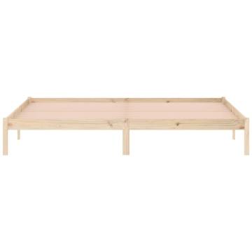 Solid Wood Pine King Bed Frame - 193x203 cm | HipoMarket