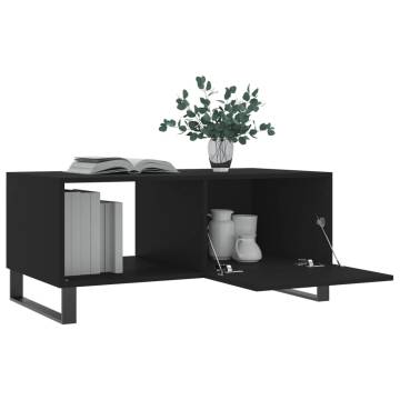 Elegant Black Coffee Table 90x50x40 cm - Durable & Stylish