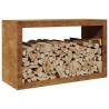 Firewood Rack 100x40x60 cm | Durable Corten Steel Storage