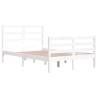 White Solid Wood Pine Bed Frame 120x200 cm | Hipomarket UK