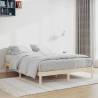  Bed Frame without Mattress 152x203 cm Solid Wood Pine Queen Colour natural Size 152 x 203 cm 