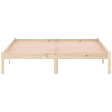 Solid Pine Bed Frame 152x203 cm | Rustic Queen Size Frame