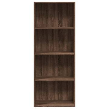 Bookcase Brown Oak 60x30x152 cm | Engineered Wood Storage