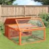 Rabbit Hutch Brown 117.5x97x47.5 cm - Solid Wood Pine