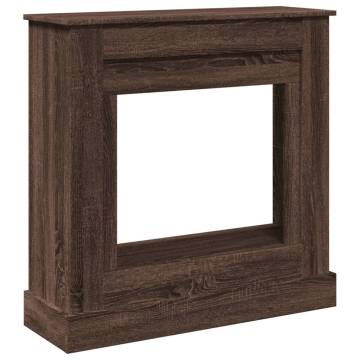 Fireplace Surround Brown Oak - 90x30x90 cm Engineered Wood