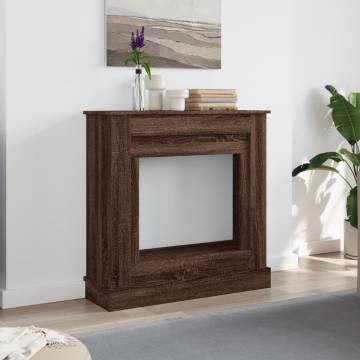 Fireplace Surround Brown Oak - 90x30x90 cm Engineered Wood