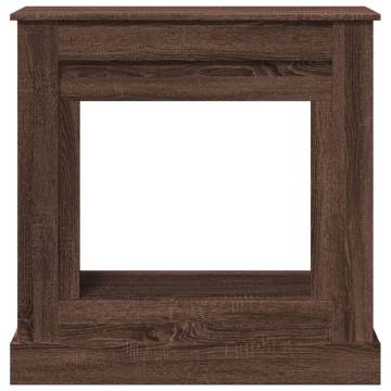 Fireplace Surround Brown Oak - 90x30x90 cm Engineered Wood