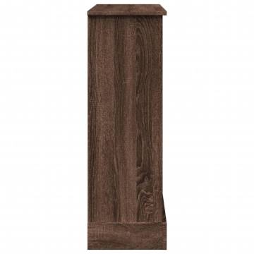 Fireplace Surround Brown Oak - 90x30x90 cm Engineered Wood