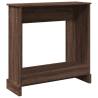 Fireplace Surround Brown Oak - 90x30x90 cm Engineered Wood