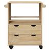 OTTA Kitchen Trolley - Solid Wood Pine | 71x45x80 cm