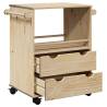 OTTA Kitchen Trolley - Solid Wood Pine | 71x45x80 cm