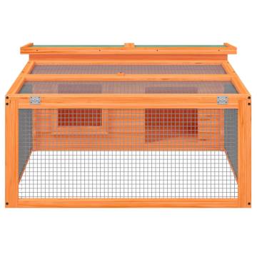 Rabbit Hutch Brown 117.5x97x47.5 cm - Solid Wood Pine