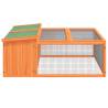 Rabbit Hutch Brown 117.5x97x47.5 cm - Solid Wood Pine