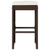 Garden Bar Stools with Cushions - 4pcs Brown Poly Rattan