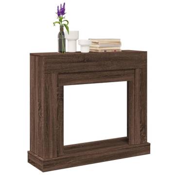 Brown Oak Fireplace Surround - Durable Engineered Wood