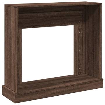 Brown Oak Fireplace Surround - Durable Engineered Wood