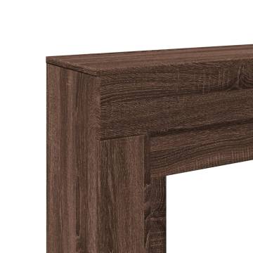 Brown Oak Fireplace Surround - Durable Engineered Wood