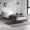 Brown Oak Bed Frame 75x190 cm - Durable & Stylish