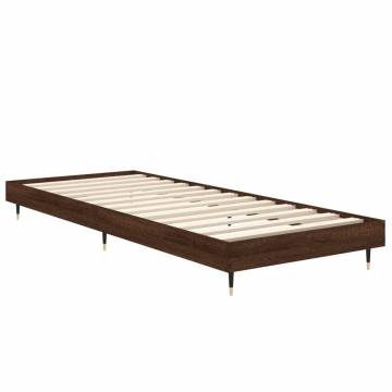 Brown Oak Bed Frame 75x190 cm - Durable & Stylish