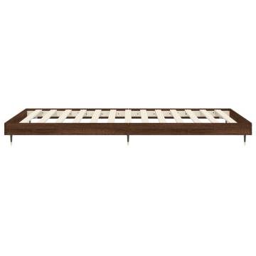 Brown Oak Bed Frame 75x190 cm - Durable & Stylish