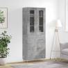 Highboard Concrete Grey 69.5x34x180 cm Engineered Wood Colour concrete grey Quantity in Package 1 Model 1 door 3 drawers 