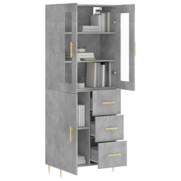 Highboard Concrete Grey - Stylish Engineered Wood Storage